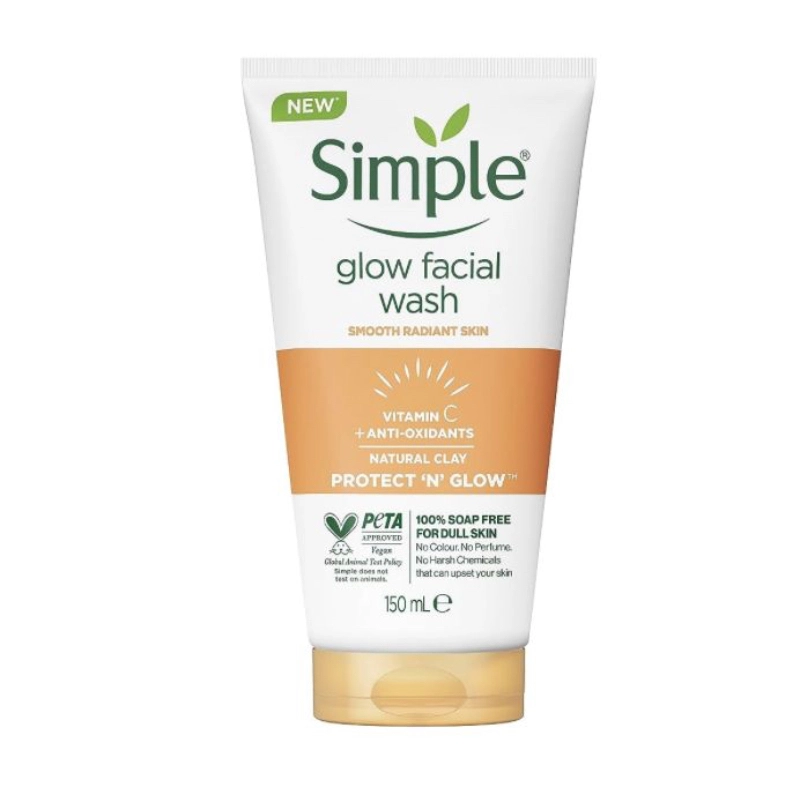 Simple glow facial wash