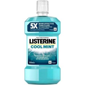 Listerine Cool Mint 5x Mouthwash Bad Breath & Plaque Oral Care 500ml