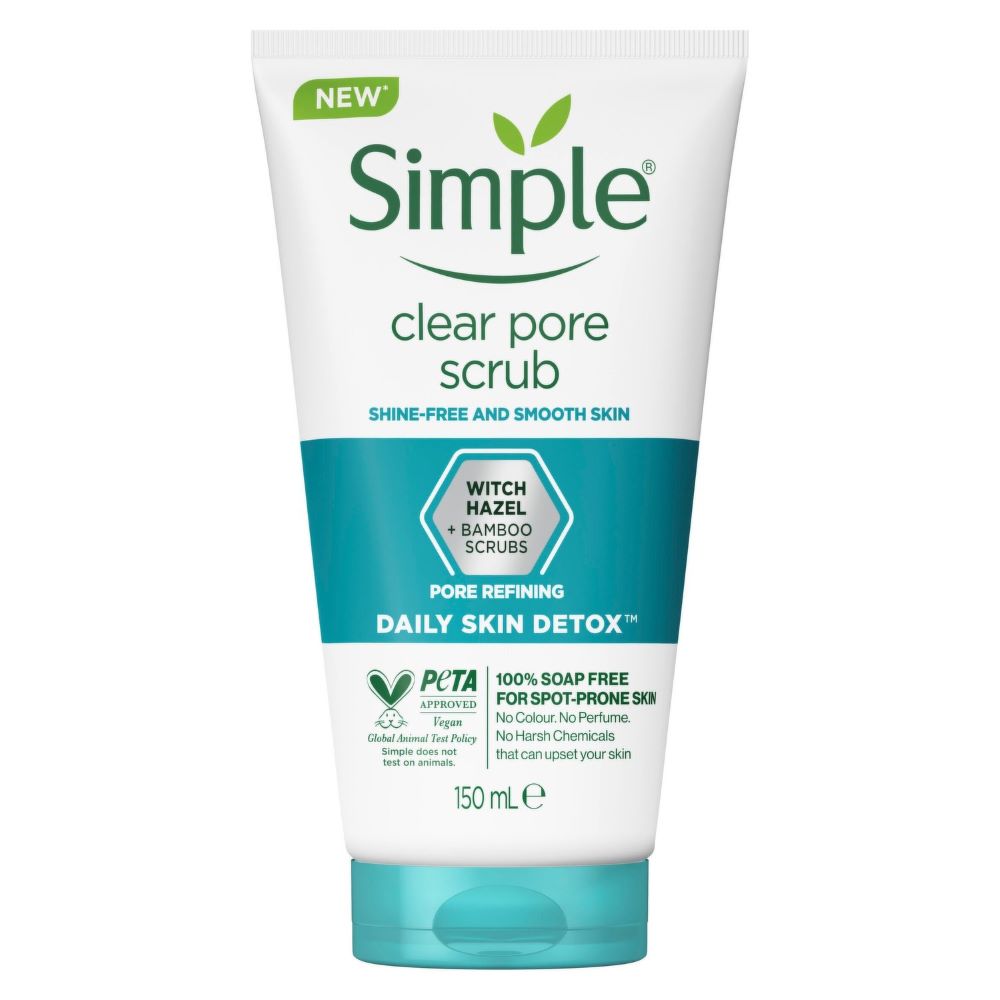 Simple clear pore scrub
