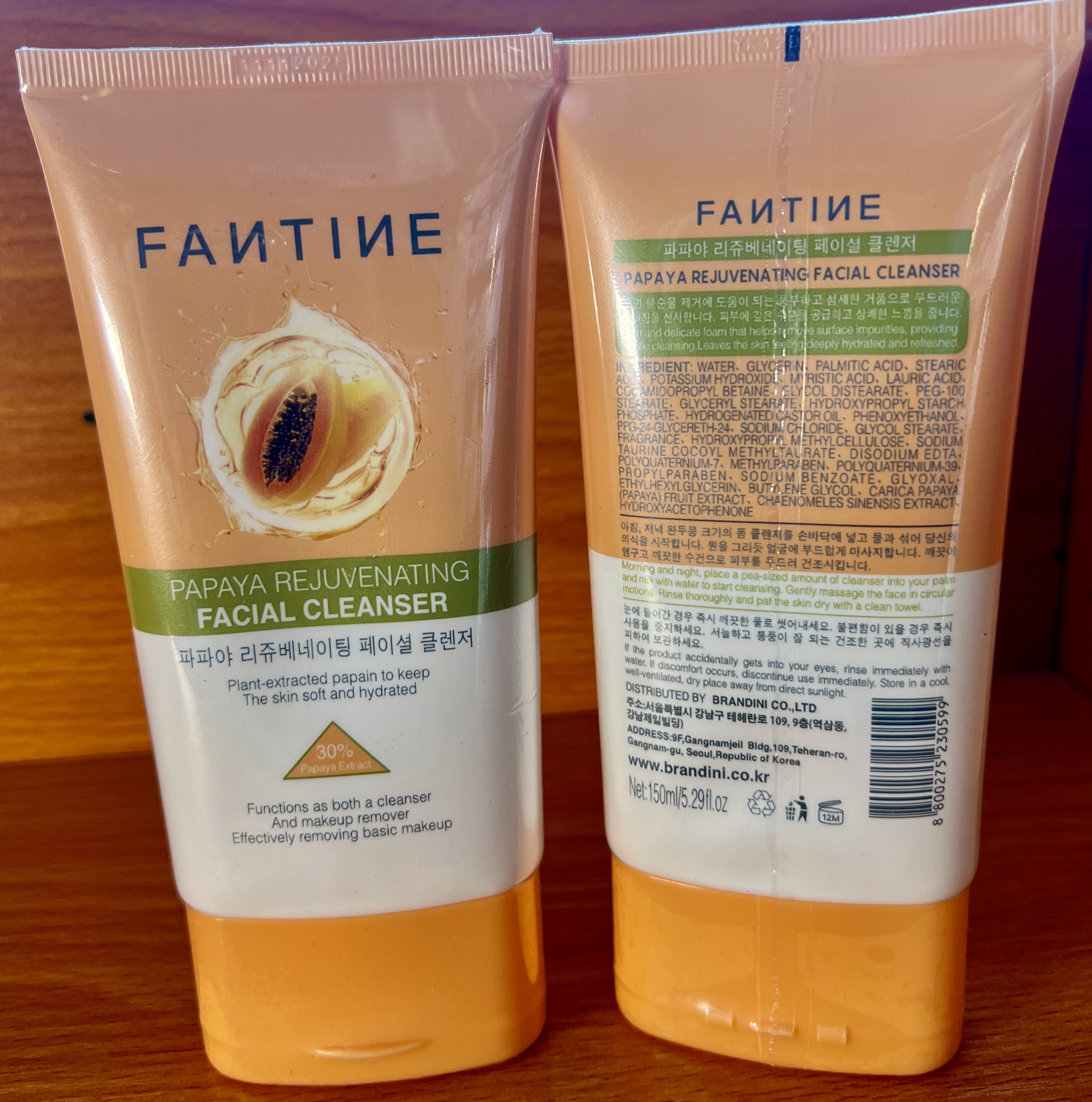 Fantine – Papaya Rejuvenating Facial Cleanser