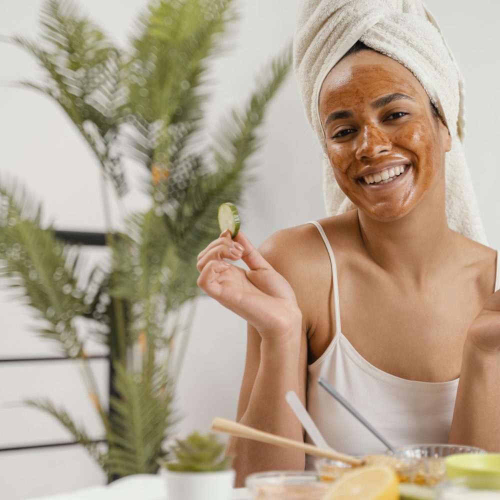 happy-woman-using-natural-face-mask